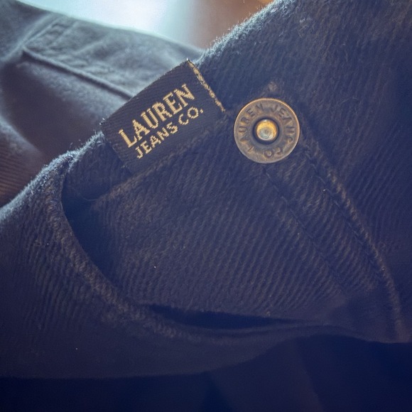 Ralph Lauren Jeans Co. Womens Jeans 14P Petite 27" Inseam Straight Leg Black - Picture 5 of 7